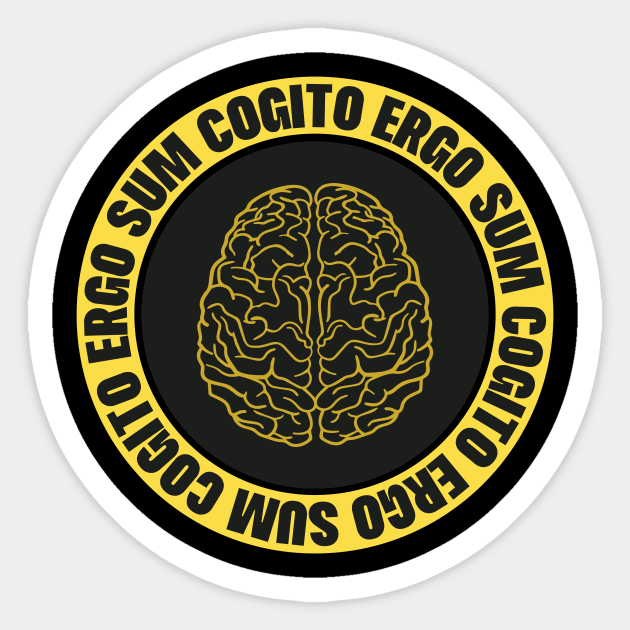 Cogito ergo sum Sticker by passivemoth